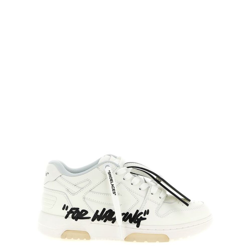Off-White Bicolor Calfskin Athletic Women's Sneakers